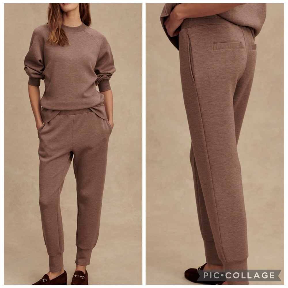 Varley The Slim Cuff Pant 25" Taupe Marl Fleck Small Jogger Sweatpant New